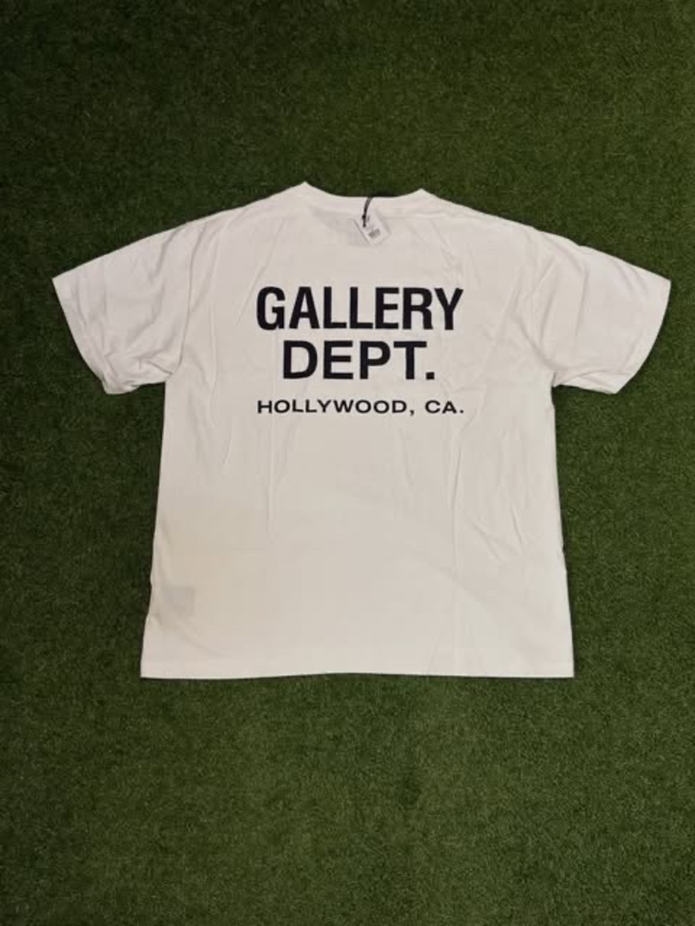 Gallery Dept White Tee with Black Back Logo